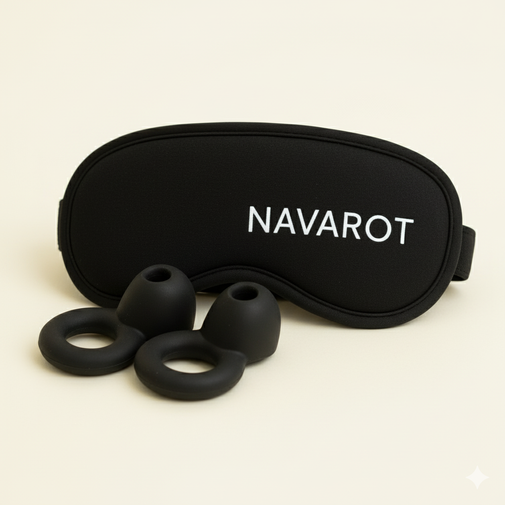 Juego para dormir tranquilo (Tapones para los oídos + antifaz)